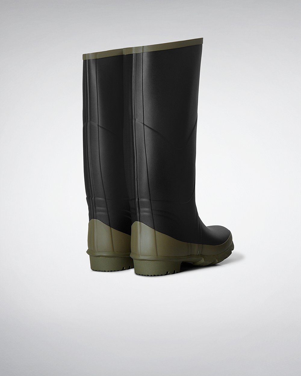 Hunter Argyll Bullseye Full Knee Tall Rain Boots - Outlet Store Womens Black - XJUMYG502